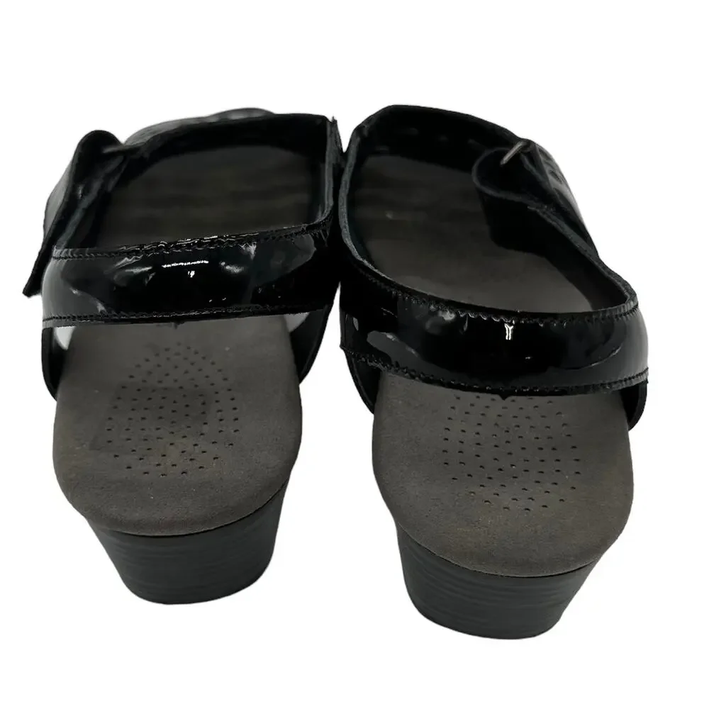 SAS Tripad Comfort Sunburst Heel Strap Sandal Black Size 9N Excellent Condition